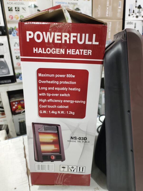 Powerful Halogen Room Heater 800W |  Imported model NS-03D - Image 5