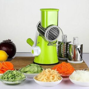 TEMPO DI SALDI Multifunctional Rotating Grater with 3 Interchangeable Cylinders Stainless Steel