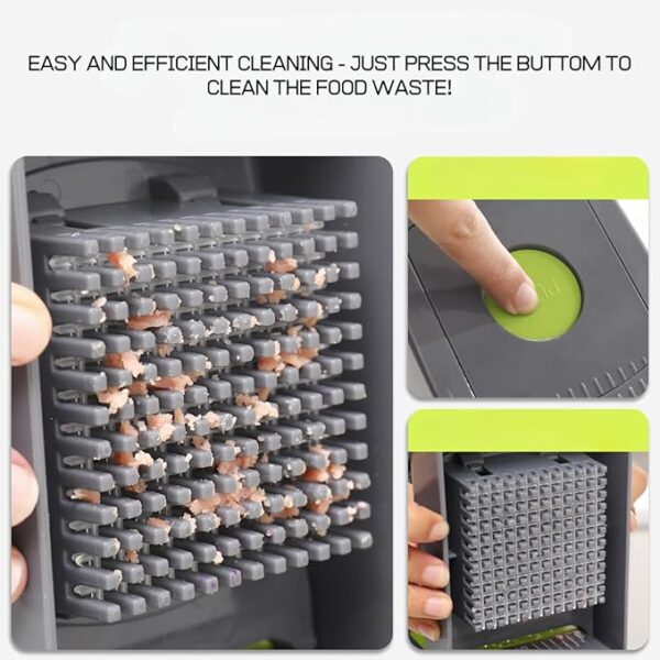 15-in-1 Vegetable Chopper Efficiently Slice and Dice Veggies with 8 Different Blades, Includes Onion Chopper, Spacious Design for Potatoes, Tomatoes, Cucumbers, and Carrots, User-Friendly Safe Design - Image 3